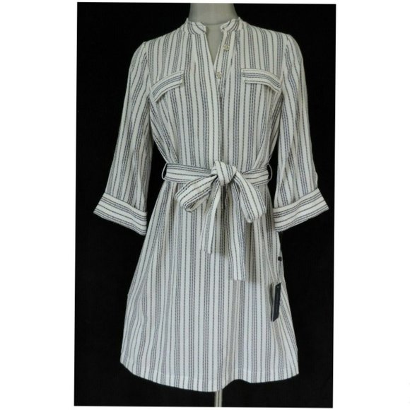 Tommy Hilfiger Dresses & Skirts - Tommy Hilfiger Women's Striped Belted Shirtdress